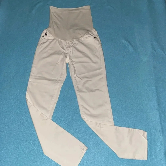 ADRIANO GOLDSCHMIED AG Maternity Pea in the Pod white soft stretchy NEW size 28 - Picture 2 of 10